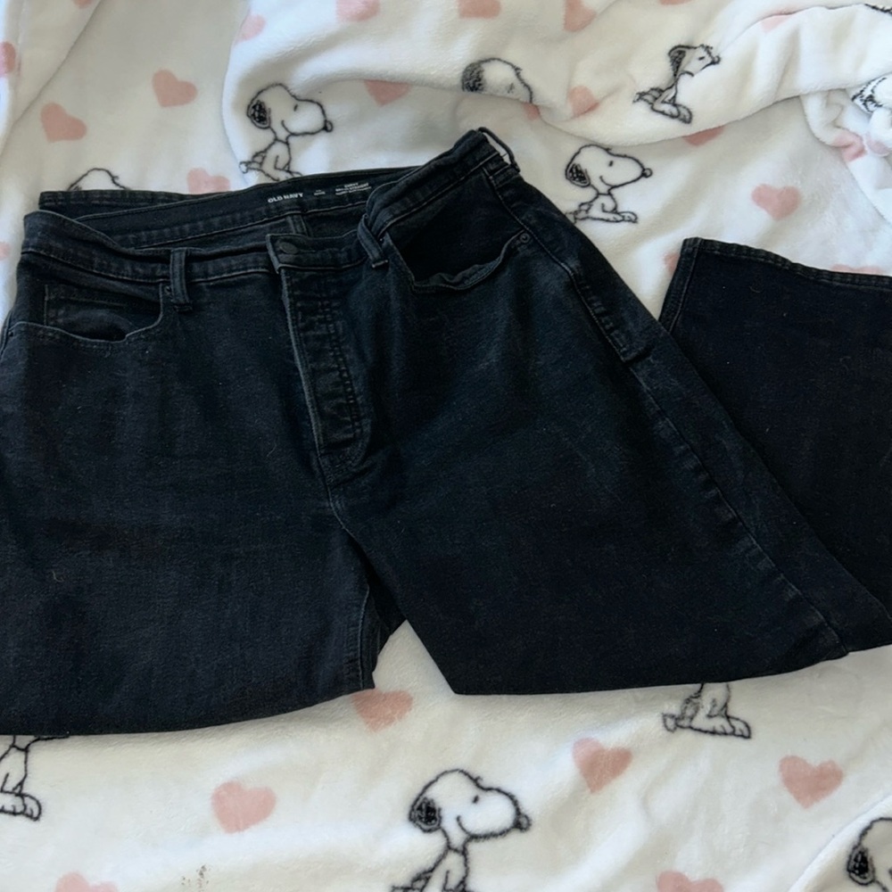 Old Navy Extra High-Rise Curvy Sky-Hi Straight Secret-Slim Pockets